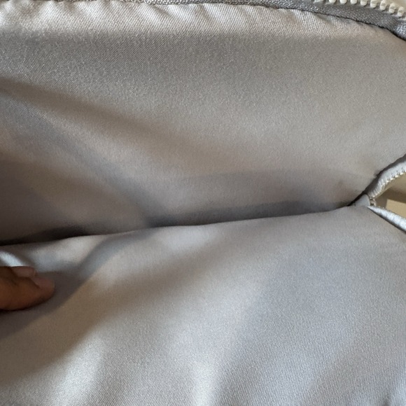 Rachel Zoe Lightweight Nylon Backpack Travel School Bag Silver Gray - Picture 8 of 8